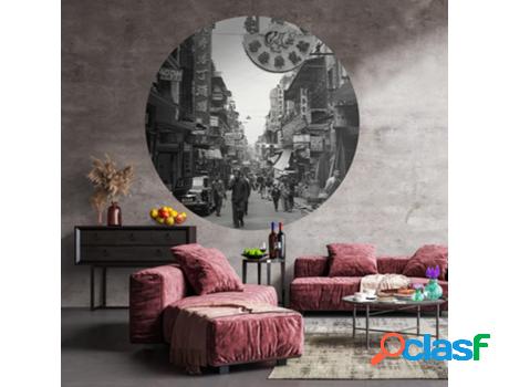 Wallart Papel De Parede Circular Hong Kong The Old Days 190