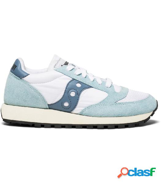Zapatillas Saucony Jazz Original Vintage Mujer Blanco Azul