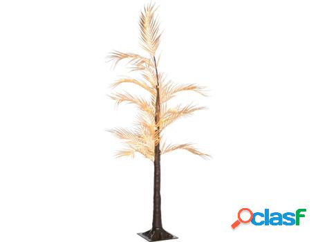 Árbol con Luces HOMCOM 830-551V90GD 21x21x150 cm Dorado y