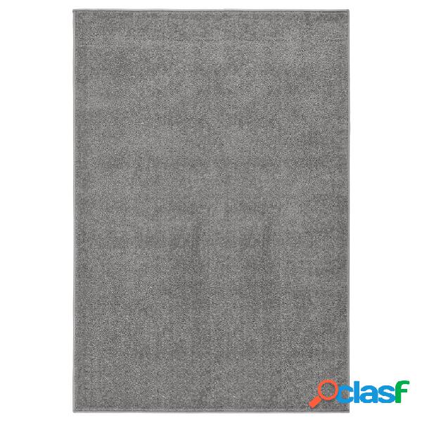 vidaXL Alfombra de pelo corto gris 160x230 cm