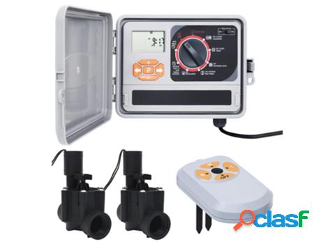 vidaXL Controlador de riego con sensor de humedad y válvula