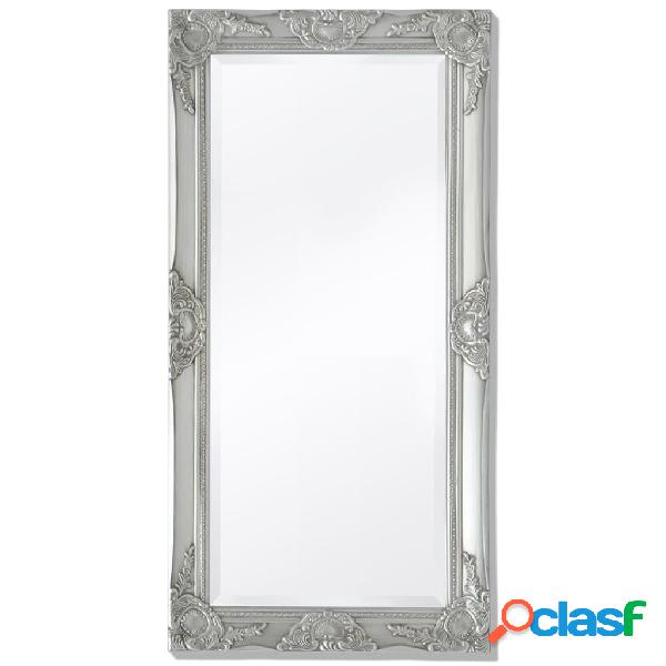 vidaXL Espejo de pared estilo barroco 100x50 cm plateado