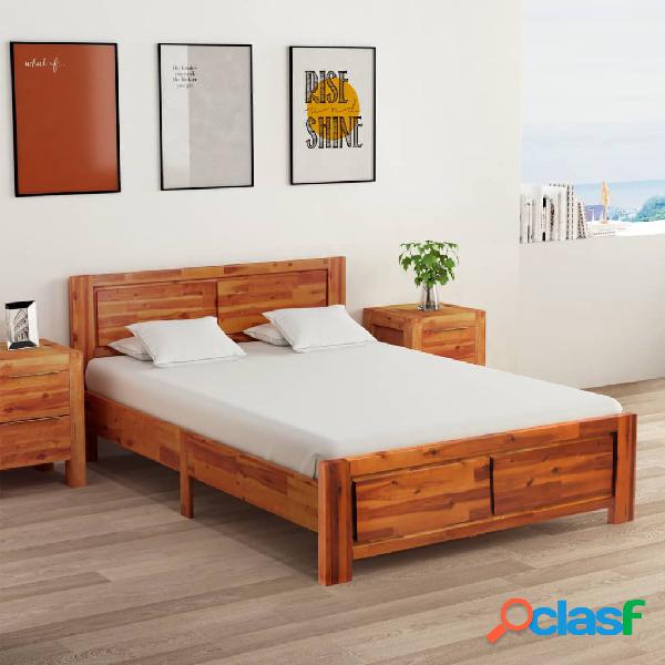 vidaXL Estructura de cama de madera maciza de acacia 120x200