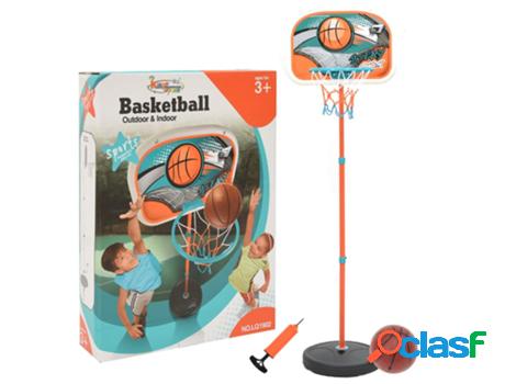 vidaXL Juego de baloncesto portátil ajustable 133-160 cm