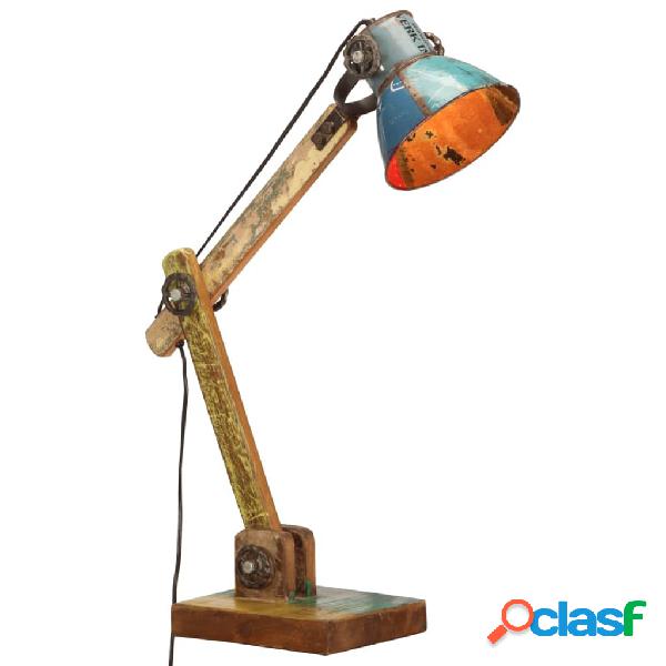 vidaXL Lámpara escritorio industrial redonda multicolor E27