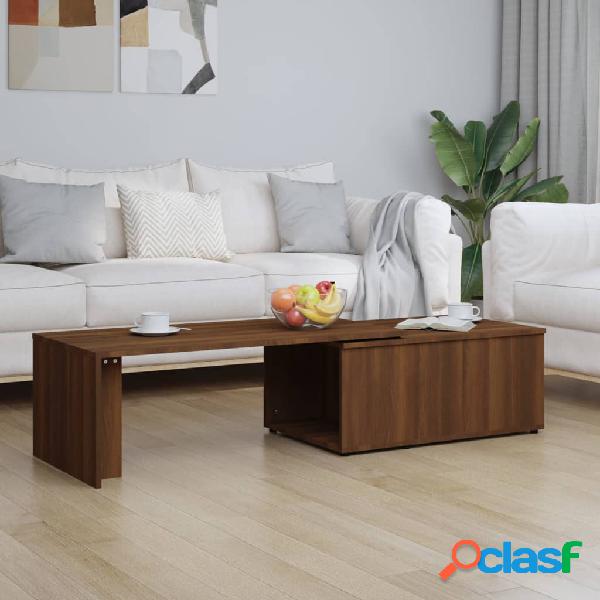 vidaXL Mesa de centro madera contrachapada marrón roble