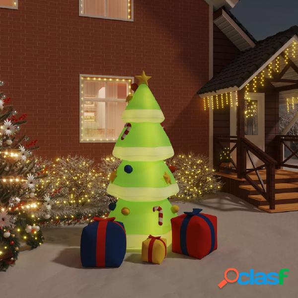 vidaXL Árbol de Navidad hinchable con LED 240 cm