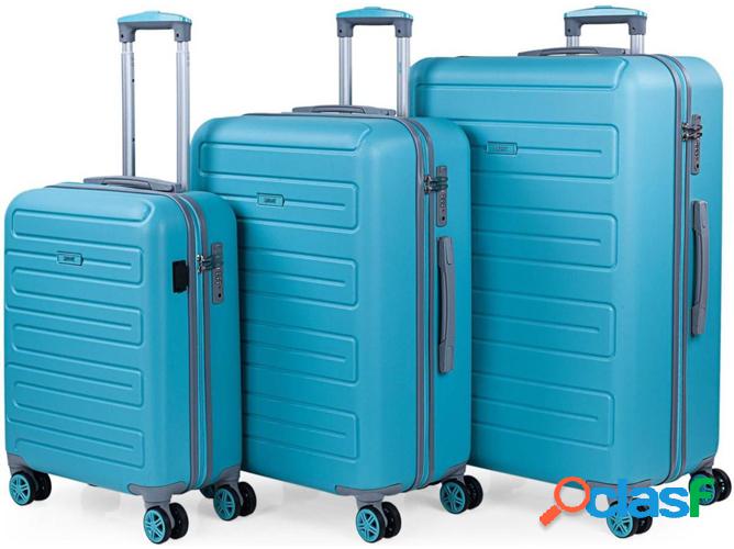 3 Maletas de Viaje SKPAT ABS Azul