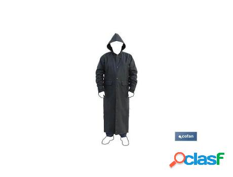 Abrigo largo de lluvia verde pu/pvc talla s