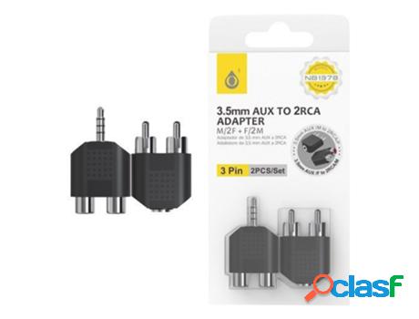 Adaptador 3.5Mm M / 3.5Mm F A 2 Rca F / 2 Rca M ONEPLUS