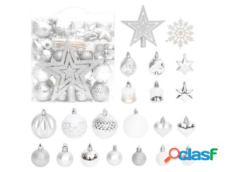Adornos de Navidad VIDAXL (Plástico - Blanco)