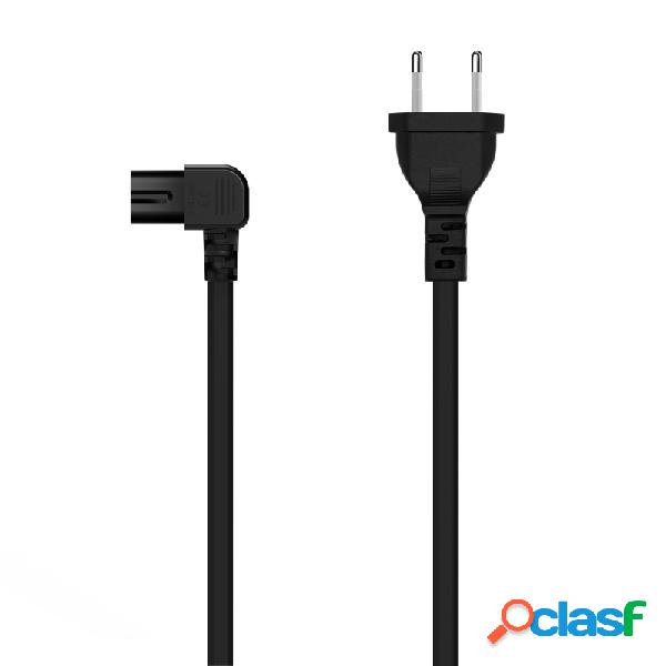 Aisens - Cable Alimentación Acodado Forma 8,