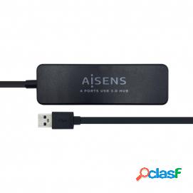 Aisens Hub Usb 3.0, Tipo A/m-4xtipo A/h, Negro,