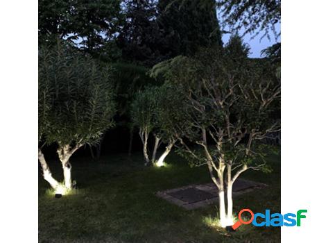 Aplique foco solar led exterior ip65, 200 lumenes, sensor