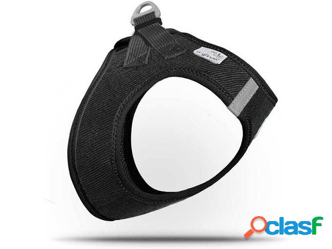 Arnés para Perros CURLI Ajustable (Negro - 22-27cm - Tejido