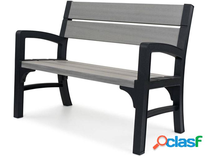 Banco de jardín de 2 plazas KENTER Montero Gris 233309