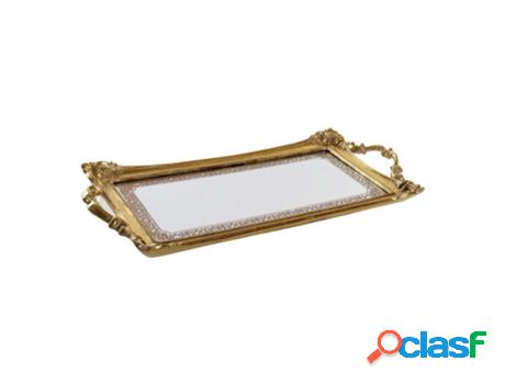 Bandeja Dkd Home Decor Espejo Resina (50 X 24 X 3.5 Cm)