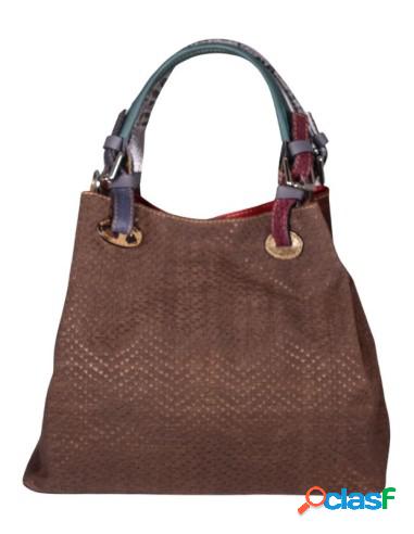 Bolso De Cuero Para Mujer Asas Ajustables Marrón