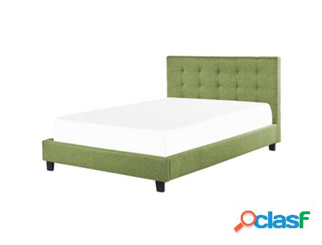 Cama Con Somier BELIANI De Poliéster Verde 180 X 200 Cm