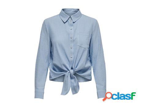 Camisa ONLY Mujer (M - Azul)