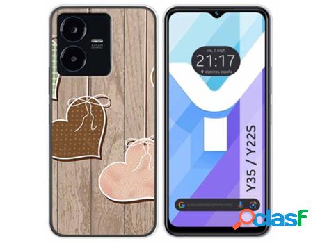 Carcasa Vivo Y35 / Y22S TUMUNDOSMARTPHONE Dibujos Corazones