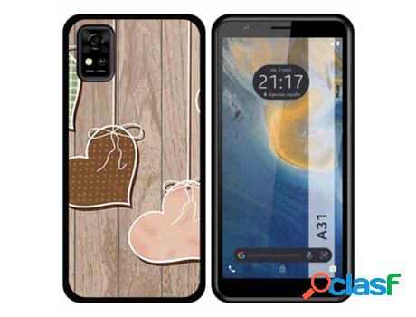 Carcasa ZTE Blade A31 TUMUNDOSMARTPHONE Dibujos Corazones