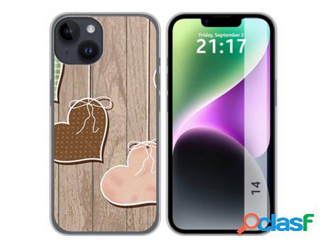 Carcasa iPhone 14 (6.1) TUMUNDOSMARTPHONE Dibujos Corazones