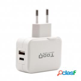 Cargador Pared Doble Puerto Usbc + Usb A 27w