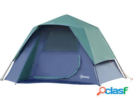 Carpa OUTSUNNY Camping Azul (270x250x160cm)