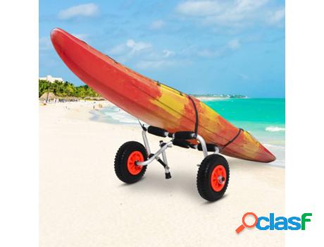 Carro de Transporte HOMCOM Pegable (Plateado - 57.5x33x24cm)