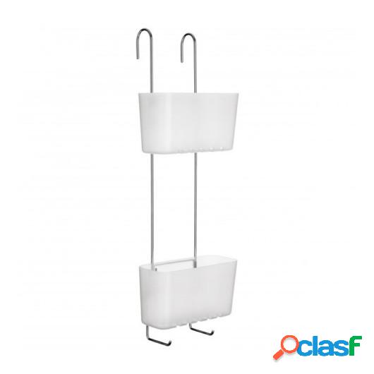 Cestillo Baño Gancho 2 Alturas Polipropileno Transparente