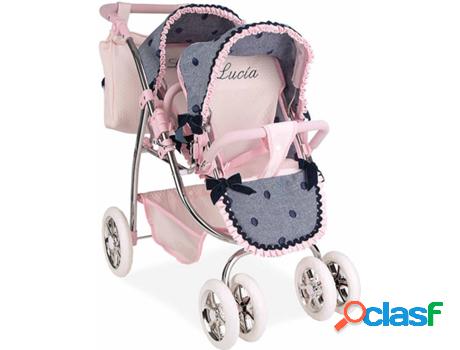 Coche de Muñecas ARIAS Lucia Coche Gemelar con Bolso 77 cm