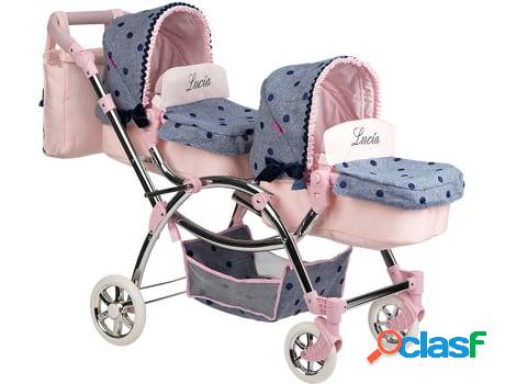 Coche de Muñecas ARIAS Lucia Coche Gemelar con Bolso 84 cm