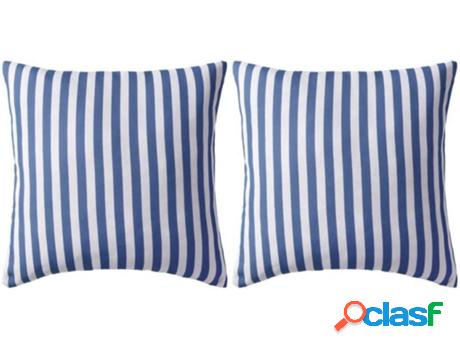 Cojines para Exteriores VIDAXL 2 Uni. (Azul - 45x45 cm)