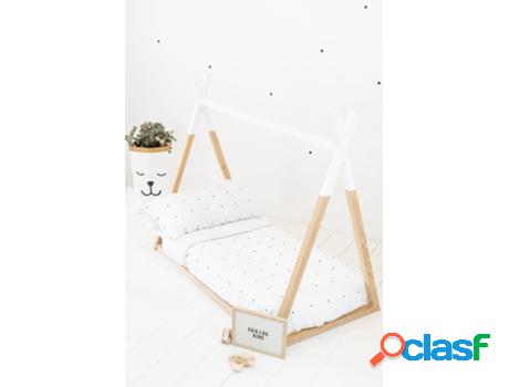 Colcha Infantil SOKIOS (90 x 200 - Poliéster - Blanco)