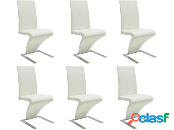 Conjunto 6 Sillas de Comedor VIDAXL 160566 Cuero Artificial