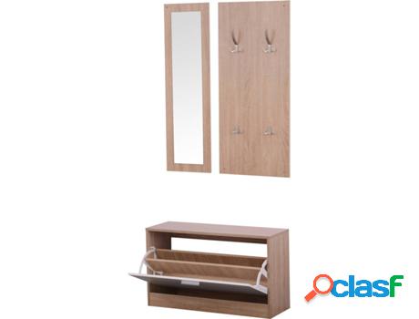 Conjunto de Muebles de Entrada HOMCOM 837-006 Blanco