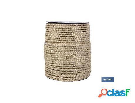Cuerda sisal 4 cabos 6 mm 100 mts natural