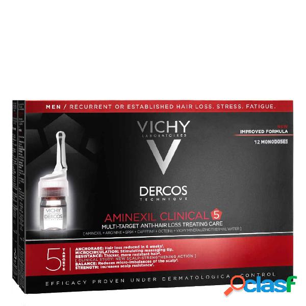 Dercos Aminexil Clinical 5 Ampollas Anticaída Hombre-x42