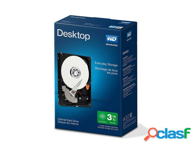 Disco HDD Interno WESTERN DIGITAL Everyday (3 TB - SATA -