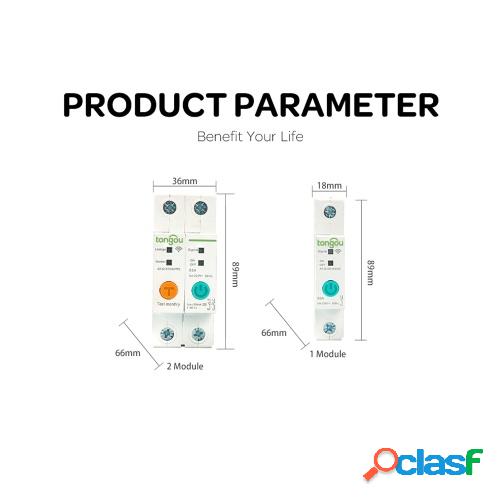 Disyuntor inteligente WIFI 1P Interruptor de riel DIN