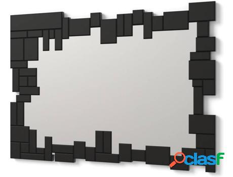 Espejo de Pared DEKOARTE Rectangular (Negro - 100x70cm)