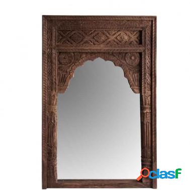 Espejo de pared marco de madera tallada