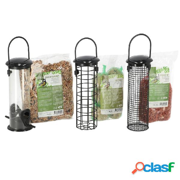 Esschert Design Juego completo de comederos para pájaros 3