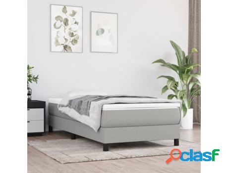 Estructura De Cama VIDAXL Box Spring Tela Gris Claro 80X200