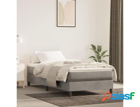 Estructura De Cama VIDAXL Box Spring Terciopelo Gris Claro