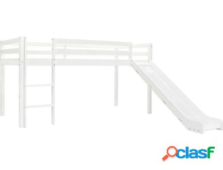 Estructura de cama VIDAXL infantil c/ tobogán y escalera