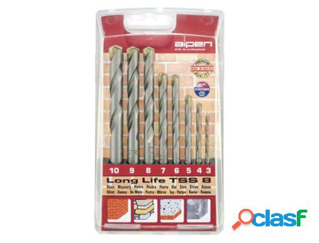 Estuche brocas alpen widia long life 8 piezas