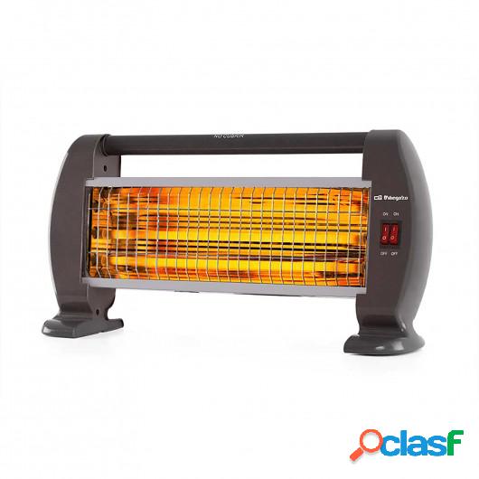 Estufa Elec. 1200W Cuarzo 2 Barras Pie Ne Orbegozo