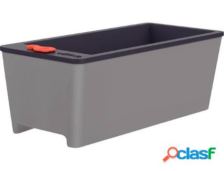 Florera TRAMONTINA autoirrigable Gris 12 L (58.6 x 24.6 x